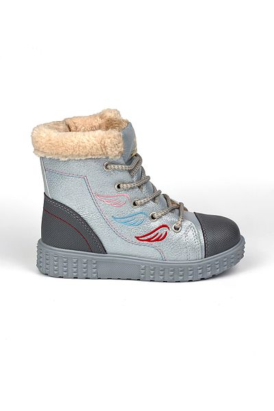 KAJILA Girl's Silver Fur Inside Thermo Sole Water Cold Resistant Daily Comfortable Boots