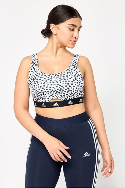 adidas Women Cheetah Print Non-Padded Training Bralette, Multicolor
