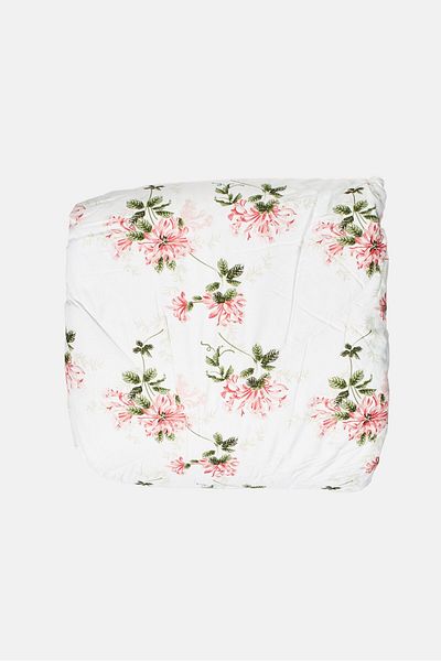 Catherine Malandrino 3Pcs King Floral Print Cotton Feel All-Season Comforter Set, Multicolor
