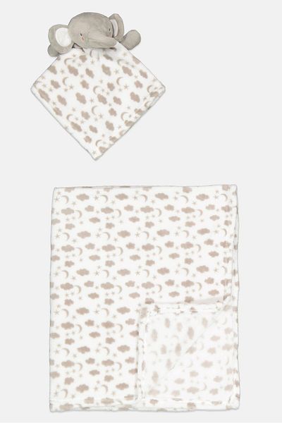 Snuggle Tots Elephant Comforter And Blanket, Multicolor