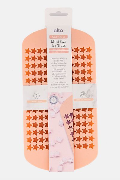 Alta 2 Set Of Mini Star Ice Trays, Peach