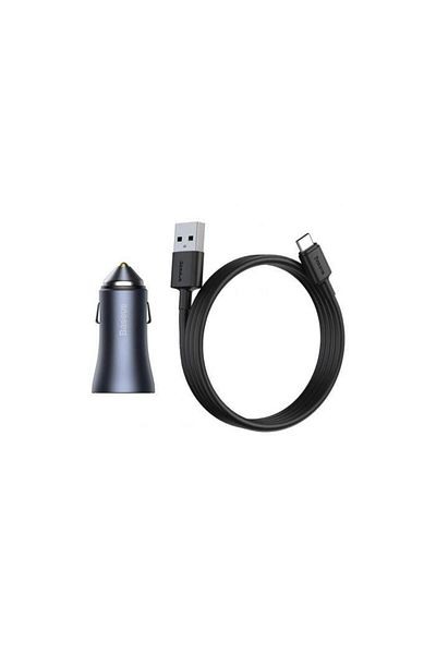 Baseus Car charger Baseus Golden Contactor Pro Dual TZCCJD-A0G, Quick Charger 40W, 2 x USB + USB cable
