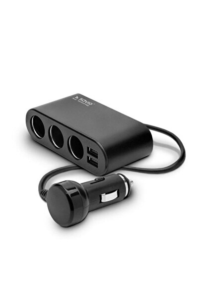 Savio Spliter auto Savio SA-024 cu 3 porturi tip bricheta si 2 porturi USB, 1...