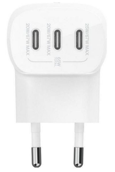 Belkin Belkin BEL-0095 Charger, 20/20/25W, 3 x USB-C, 2m (White)