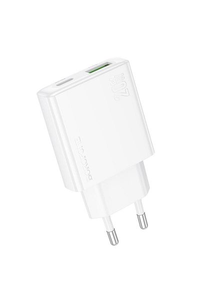 Borofone Incarcator Retea Borofone BN24 Wish, 20W, 3A, 1 x USB-A, 1 x USB-C, Alb