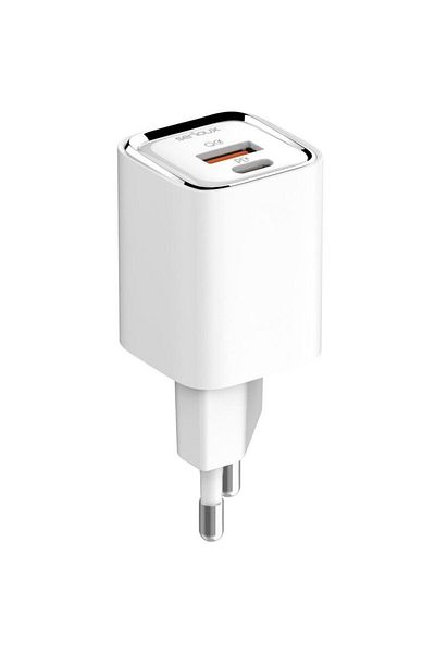 SERIOUX Incarcator retea Serioux QC30W, Quick Charge 3.0, 30W, 1x USB-C, 1x USB-A, cablu Type-C inclus, Alb