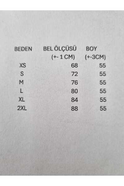 YAXİ Oil Green Six-Piece Woven A-Line Skirt