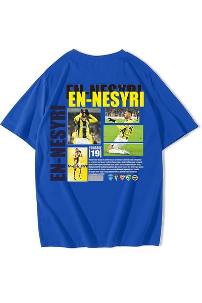New Shine 1 tricou este un cadou pentru achiziții de 6 și mai sus în coș - Tricou oversize unisex Yusuf En-nesyri