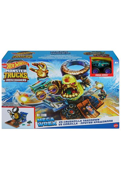 mattel Hot Wheels Monster Trucks Playset - Mega Wrex vs Crushzilla