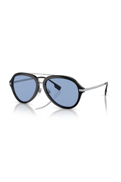 BURBERRY Man Pilot Sunglasses- Be 4377 - Lense Size:58mm - Black