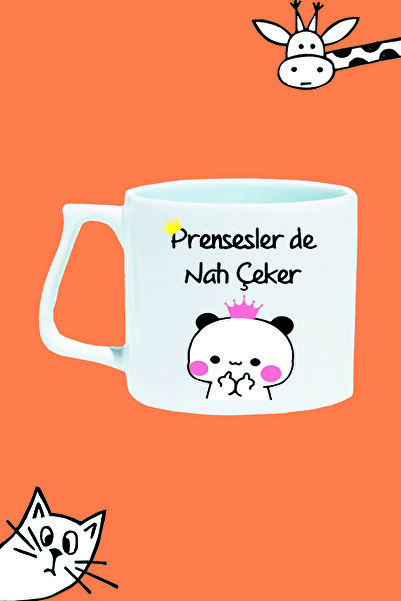 Genel Markalar PRENSESLERDE NAH ÇEKER MODDO TASARIM BASKILI LÜKS KUPA BARDAK