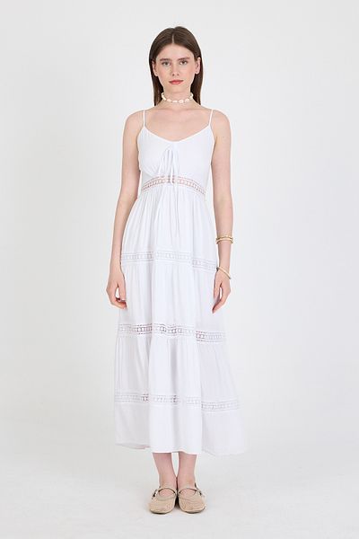 Rays Rochie albă cu bretele cu dantelă 251699