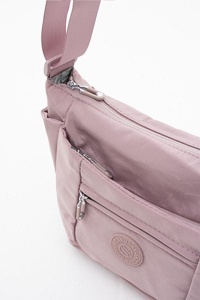 Elnara Sanmorris Crinkle Fabric Multi-Compartment Waterproof Crossbody Bag