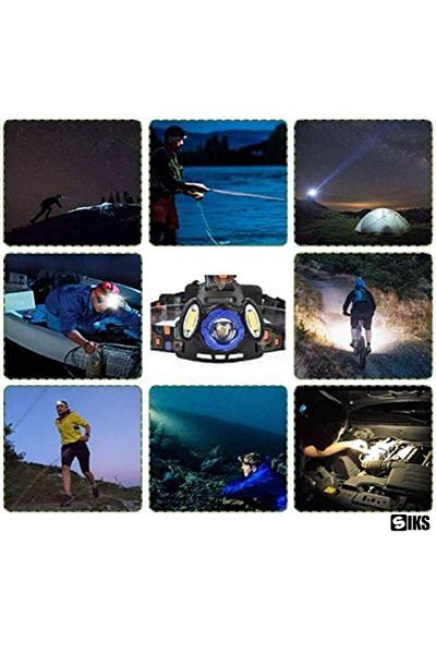SIKS Led Headlamp, Professional, Usb Charging, Battery Indicator, Usb Charging, T6, Black