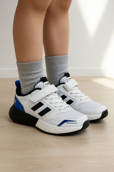JOJO KIDS adidași cu velcro cu talpă ortopedică pentru copii unisex, pantofi de alergare din plasă