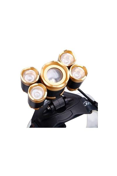SIKS ® 5-led Headlamp, 12,000 Lumens, With Charger