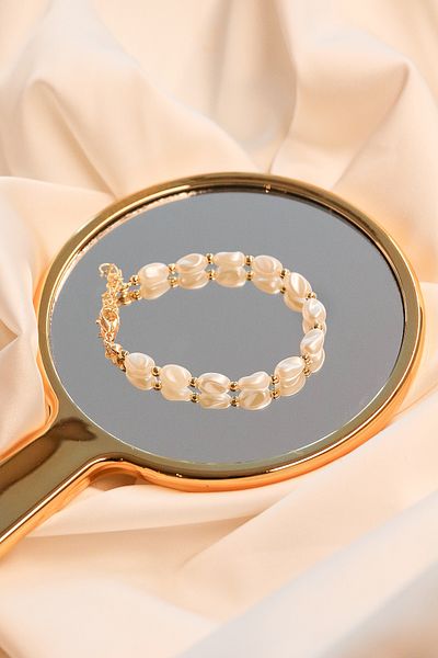Aqua Di Polo 1987 Women's Gold Pearl Bracelet