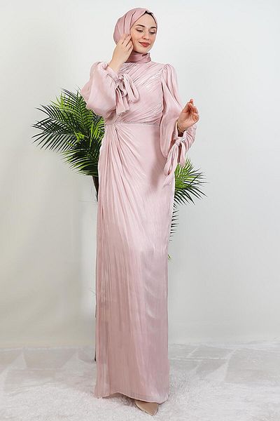 GİYZAMİLA Βραδινό φόρεμα İdil Hijab Light Powder