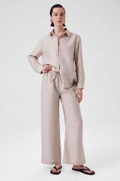 Triko Mısırlı Women's Stone Leg Slit Trousers