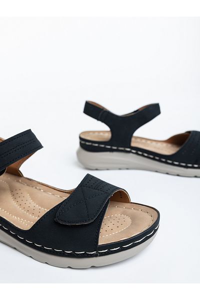 Kalapod Sandale dama negre din material textil Vadara