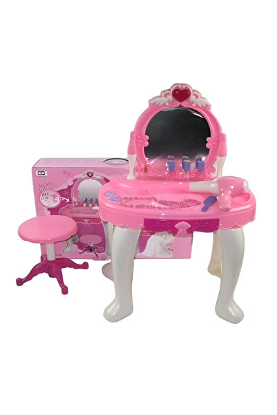 rexa طاولة زينة للأطفال مع مقعد - مجموعة أدوات تجميل للعب التظاهري