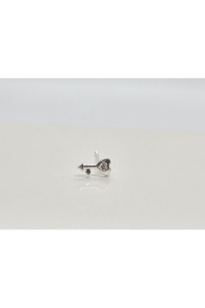 Set 925 Ayar Gümüş Zirkon Taşlı '' KALP ANAHTAR'' Hızma ( En: 3 mm Boy : 5 mm )