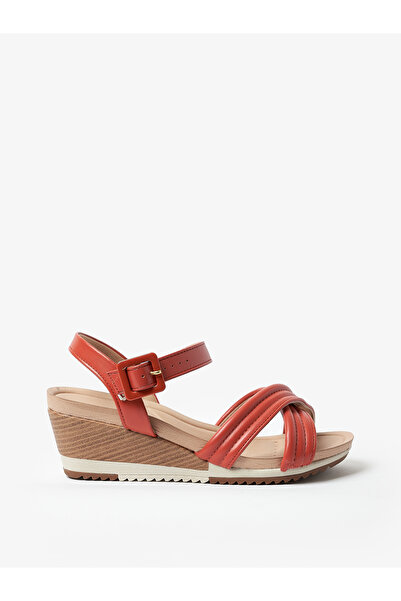 Modare صنادل إسفينية نسائية بلون القرفة | صنع في البرازيل