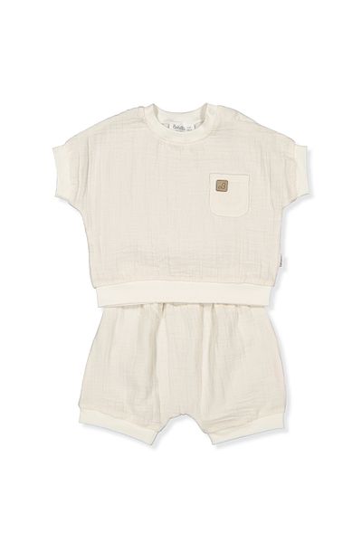 Bebetto Muslin Shorts 2-Piece Set (Hello) K4882