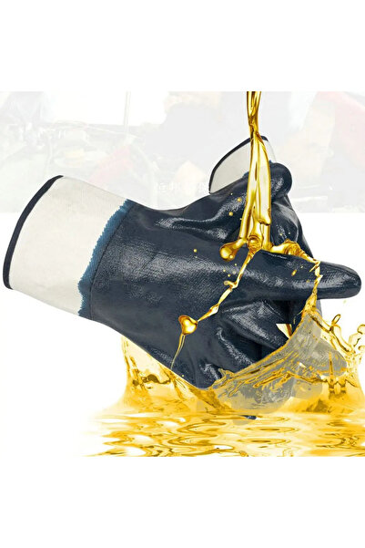 NZB Petrolcuer Work Gloves Nitrile Coated Size 10 XL Size Thick Protection Construction Industry Hand Gloves