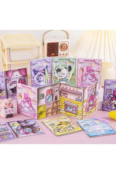 EyER Shoping Sanrio Kawaii DIY Do It Yourself Ticker Li Home Decoration Making Tape Gift 1Pcs Purple
