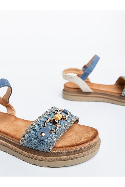 Kalapod Women's blue textile sandals Rasara