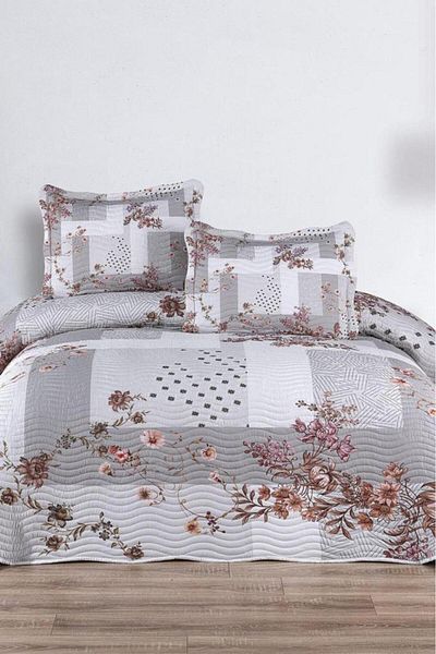 Çeyiz Diyarı Lucia Printed Quilted Double Bedspread
