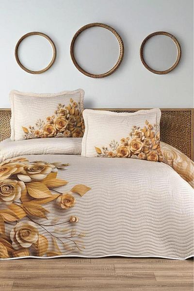 Çeyiz Diyarı Opsen Printed Quilted Double Bedspread