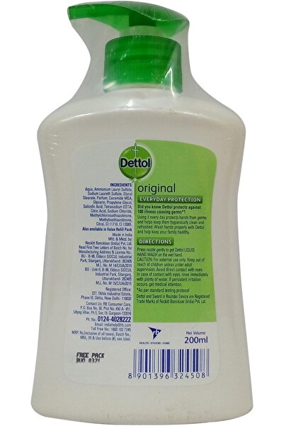 Dettol Liquid Hand Wash - Original, 200ml Bottle