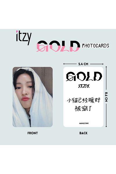 Kpop Dünyasi Itzy''Gold'' Photocards Pob 1