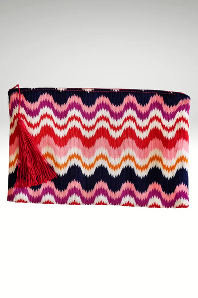 KRIMO Women's Fabric Multicolored Portfolio Clutch Bag Clutch Bag