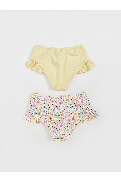 LC Waikiki Elastischer Mädchen-Bikini-Unterteil mit 2 Stück