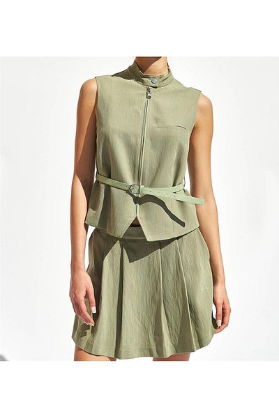 neslihansarıca Suit,Shorts Skirt Suit Vest Belt Shorts Skirt