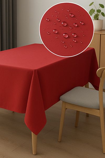 KAMİZ Duck Fabric Table Cloth - Water and Stain Repellent |   Durable, Modern Design