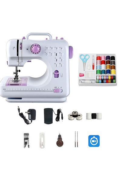 Generic Set mașină de cusut, Accesorii incluse, Pedală de picior, Două moduri de alimentare
