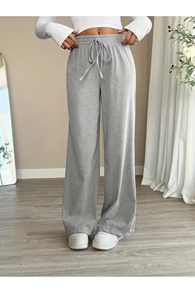 LOSMARY KADIN GRİ DÜZ PAÇA EŞOFMAN ALTI