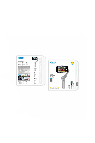 Go-Des Go Des GD-F5 3 Eksenli El Tipi Yüz Tanıma Takip Özellikli Gimbal Stabilizatör Gri