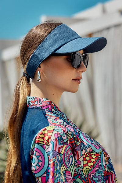 Remsa Mayo Adjustable Visor Tennis Golfer Hat Sunscreen Visor Rş-109 Indigo