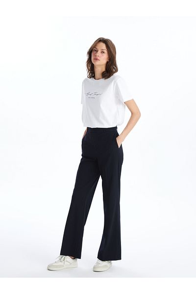 LC Waikiki Standard Fit Striped Women's Trousers