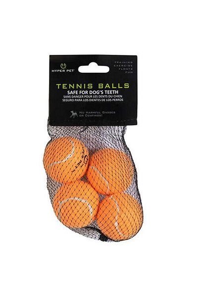Hyper Pet 4 Pack Orange Tennis Balls (Small Size)