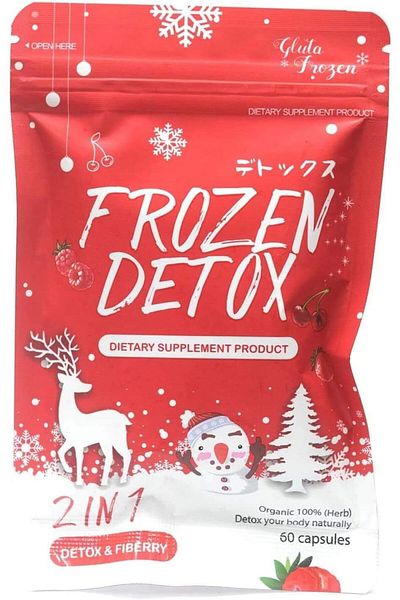 Frozen Gluta Detox Dietary Skin Whitening Supplements - 60 Capsules By Top Choice