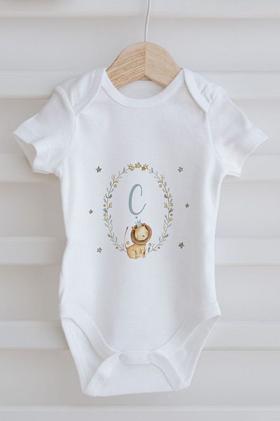 Tuğba Kuğu 3-Piece Baby Body - Little Lion Series - Letter C