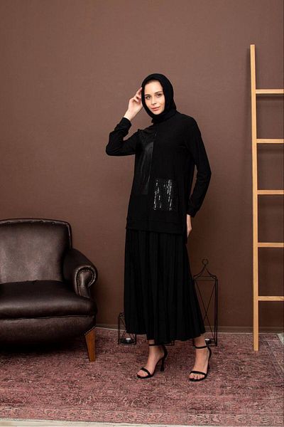 clemence Knitted Crepe Fabric Skirt Double Suit