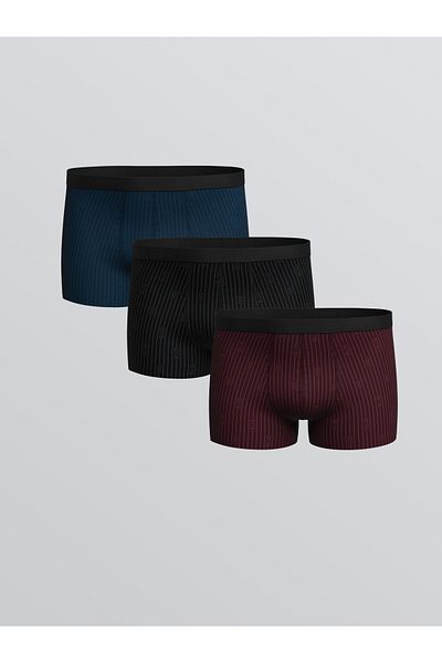 LC Waikiki Standard Fit Cotton Flexible Ανδρικό Boxer 3 τεμαχίων