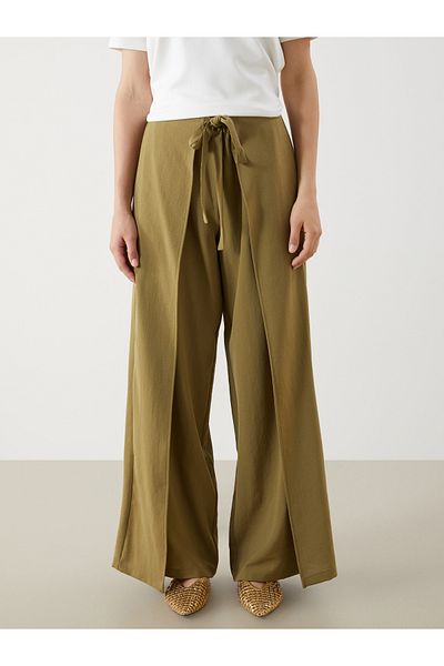 LC Waikiki Wide Leg Women's Trousers with Elastic Waist
